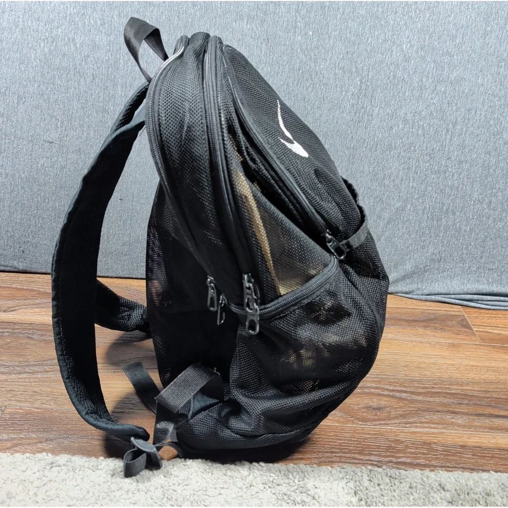 Nike BRASILIA Mesh Backpack 9.0 Black BA6050-010 Gym School GUC